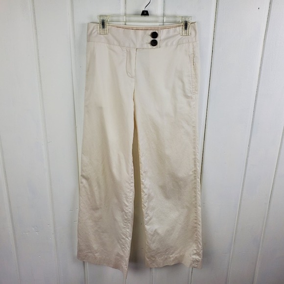 J. Crew Women's 0 Khaki Mid Rise Wide Leg Trouser Pants Style 83946 Y2k - Picture 2 of 8